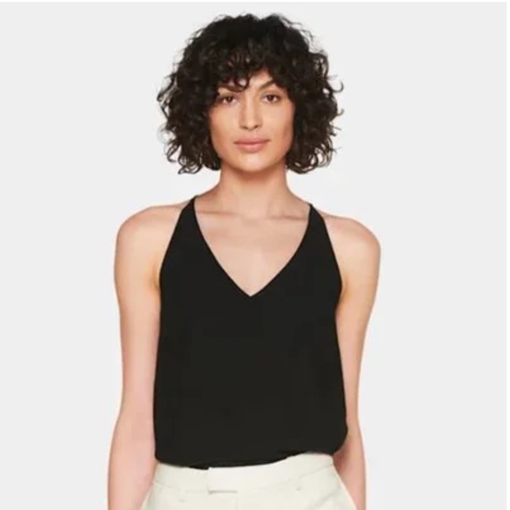 Suistudio Rickie Camisole Tank Top 100% Silk V-Neck Sleeveless Solid S99-63